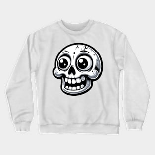 funny skull face Crewneck Sweatshirt